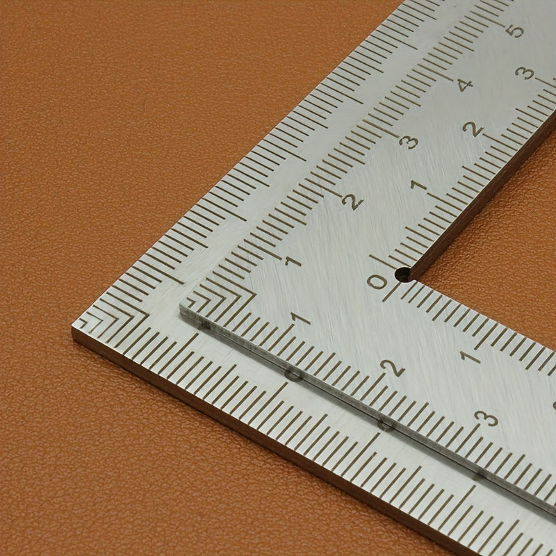 Mini Steel L-shaped Double Sided Scale Ruler for Leather