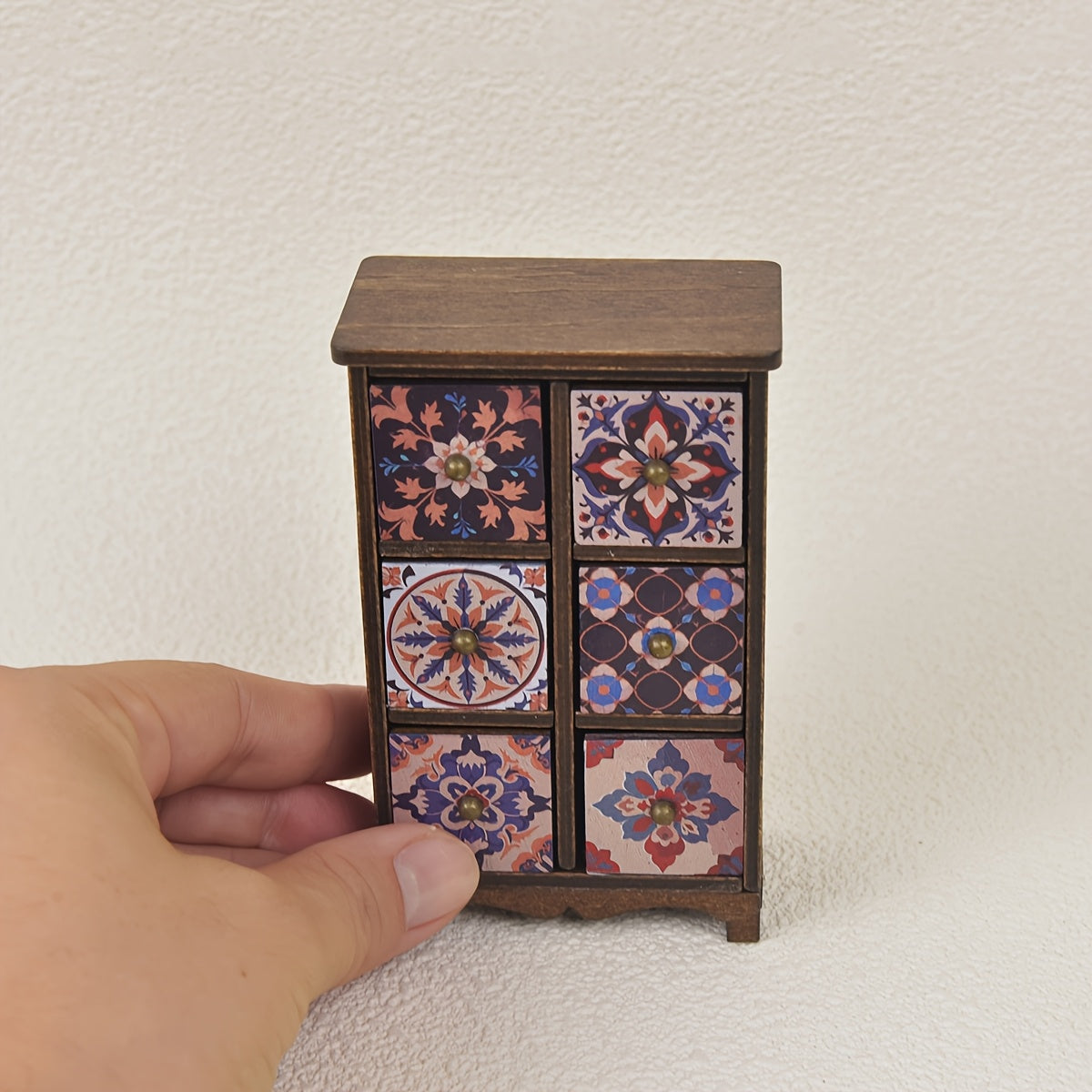 Wooden Cabinet Ornament Spring Decor for Dollhouse