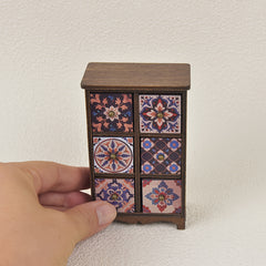 Wooden Cabinet Ornament Spring Decor for Dollhouse