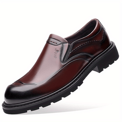 Men's Leather Loafer Shoes Comfy Non-slip Slip-On Shoes