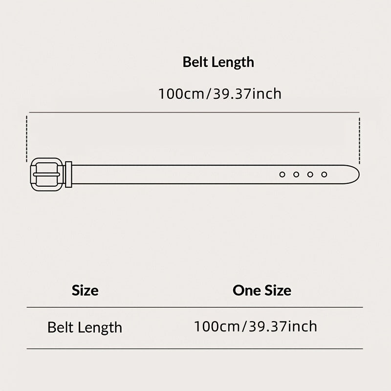 Chain Buckle Belt PU Leather Decor Waist Dress Coat Waistband
