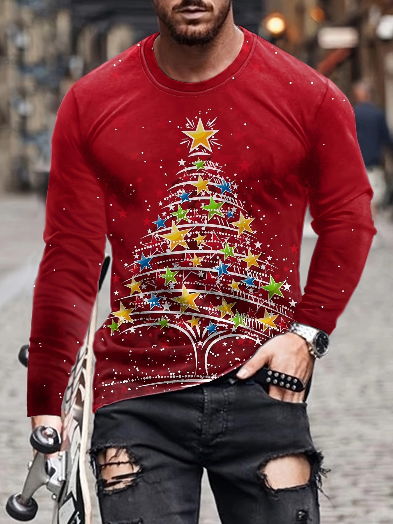 Christmas Tree Men's Long Sleeve Tee