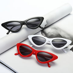 Cat Eye Sunglasses Women Metal Hinges Plastic Frame Sun Glasses UV400