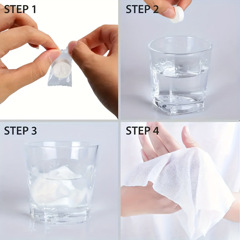50pcs Compressed Towels Portable Disposable Towels for Outdoors Camping