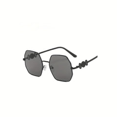 Men's Polygonal Metal Sunglasses for Outdoor Sports