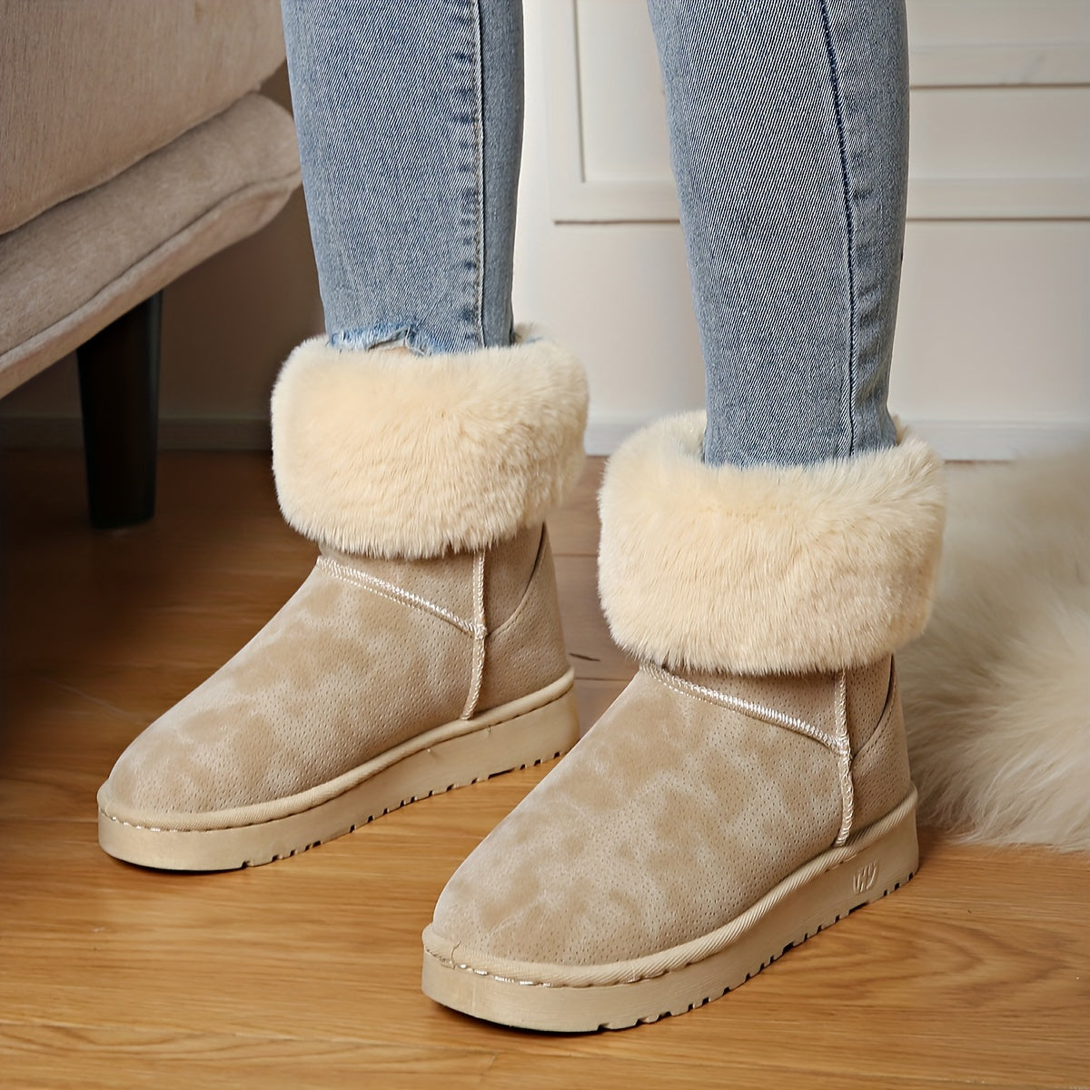 Women's Plus Velvet Thickened Snow Shoes Comfort Warm Outdoor Boots