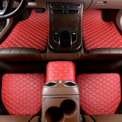 5pcs Universal Waterproof PU Leather Car Floor Mats