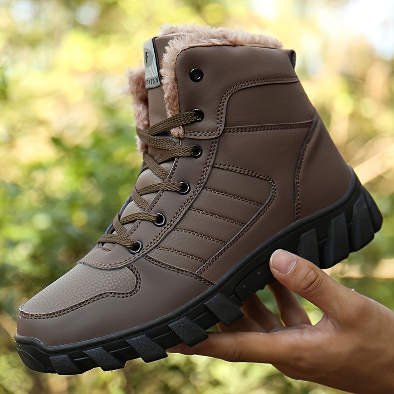Women's Waterproof Snow Boots Plush Lined Warm Hiking Shoes