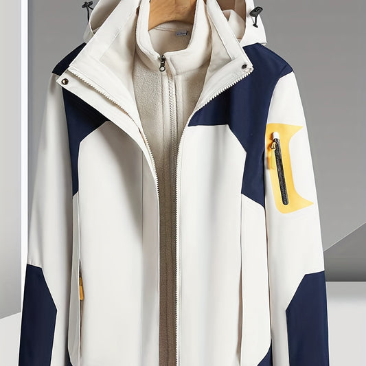 Men's Waterproof Windbreaker Jacket Sherpa Lined Coat