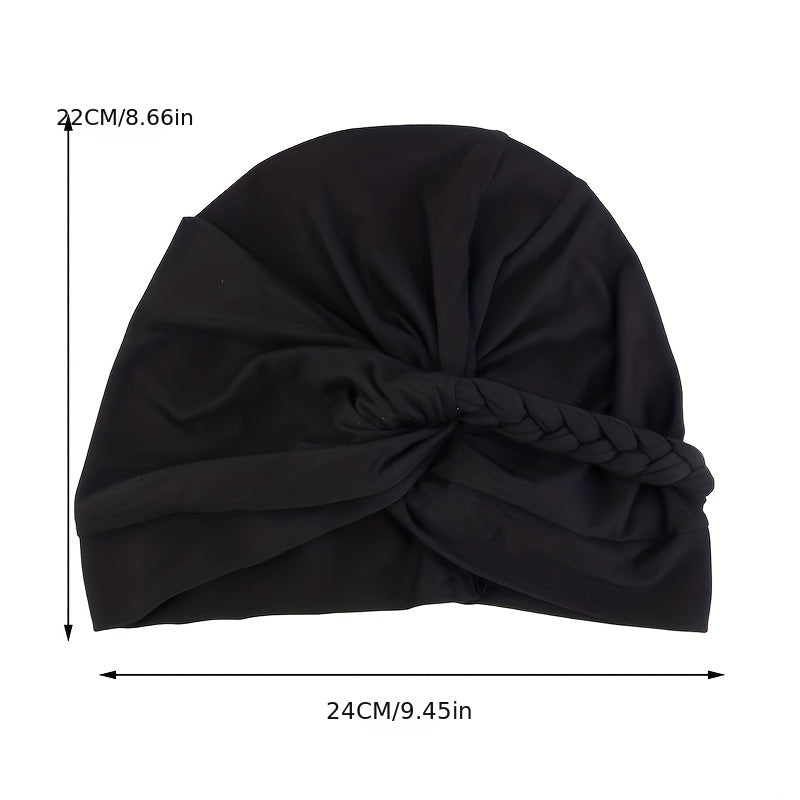 Bohemian Twist Braid Turban Hat Vintage Bandanna Head Scarf Casual Hijab