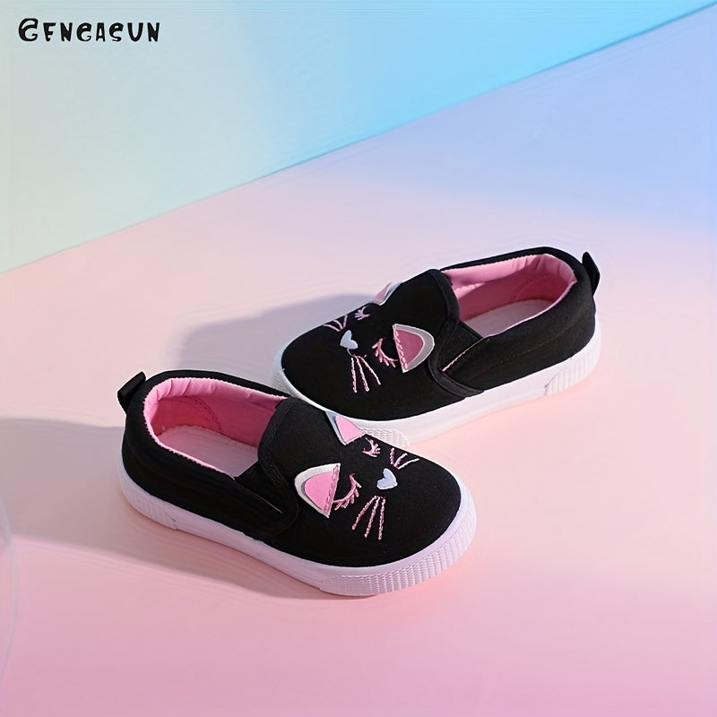 Girls' Canvas Slip-on Loafers for Autumn