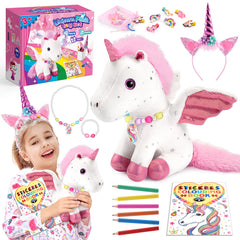 Girls Stuffed Unicorn Plush Set Toys Age 3
