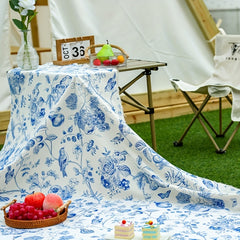 Portable Flower & Bird Printed Mat for Camping & Picnic