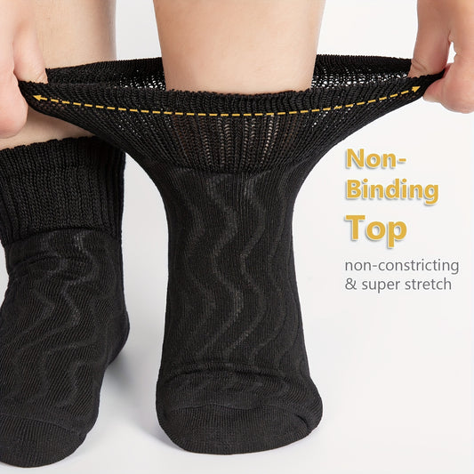 4 6 Pair Extra Wide Diabetic Ankle Socks Bamboo Breathable Seamless Toe Socks