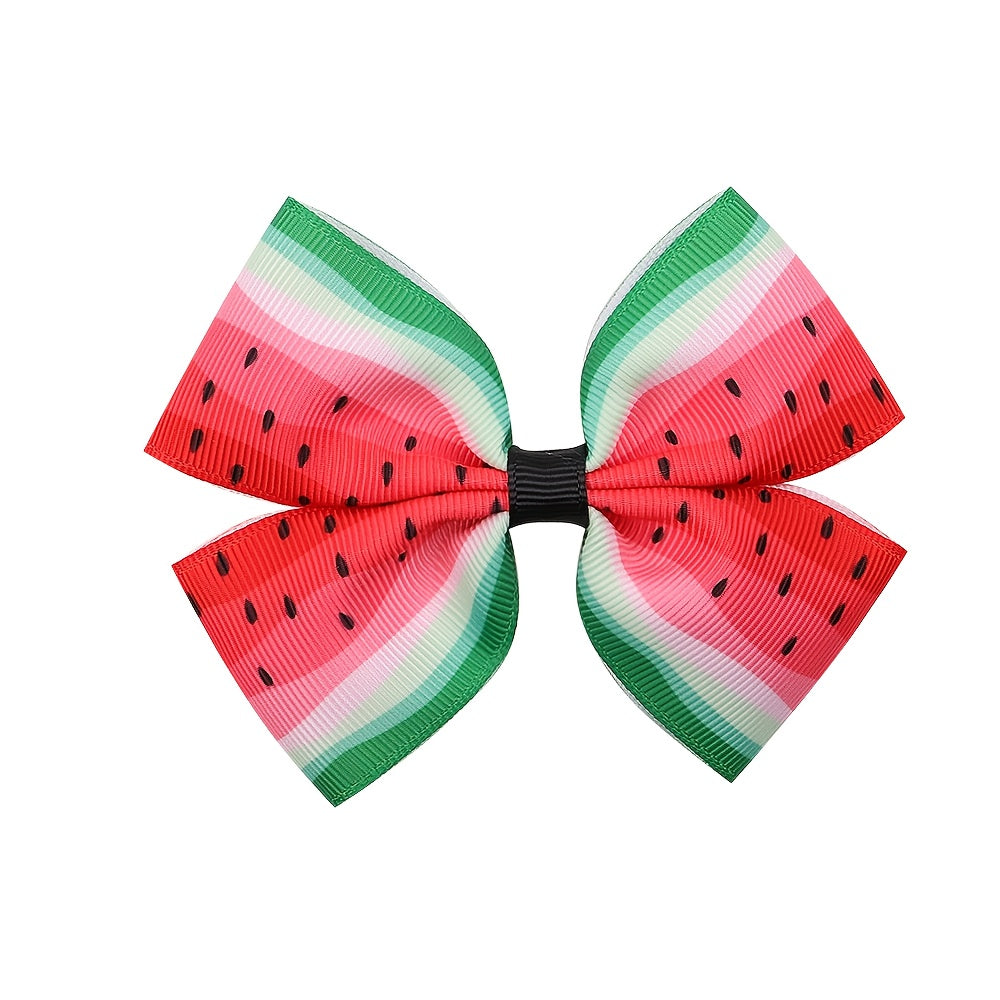Watermelon Pattern Bowknot Hair Clips for Women Girls