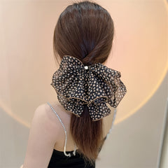 Leopard Print Bow Hair Clip Vintage Hair Accessories