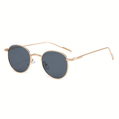 Round Small Frame Metal Sunglasses UV Protection