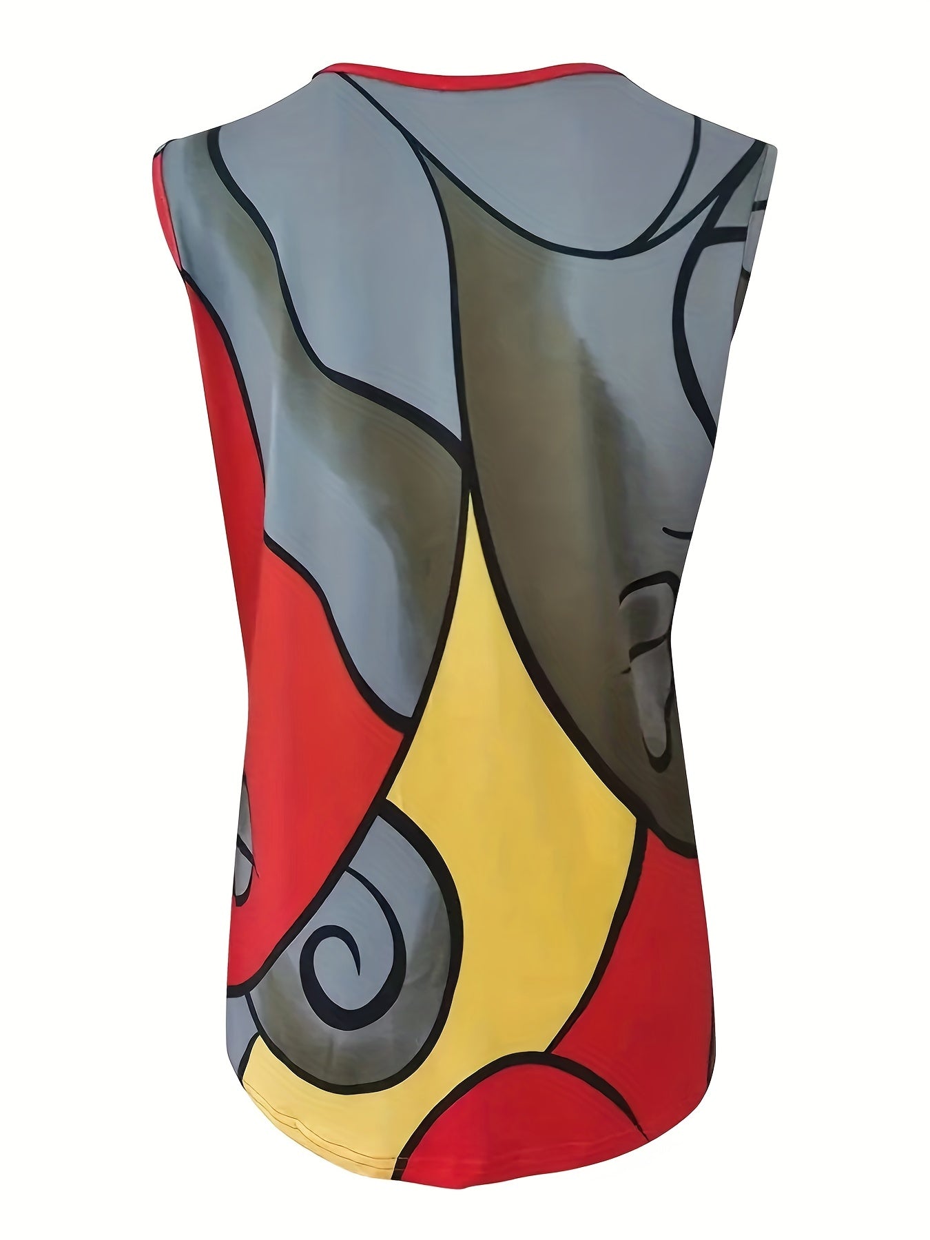  Abstract Graphic Print Tank Top