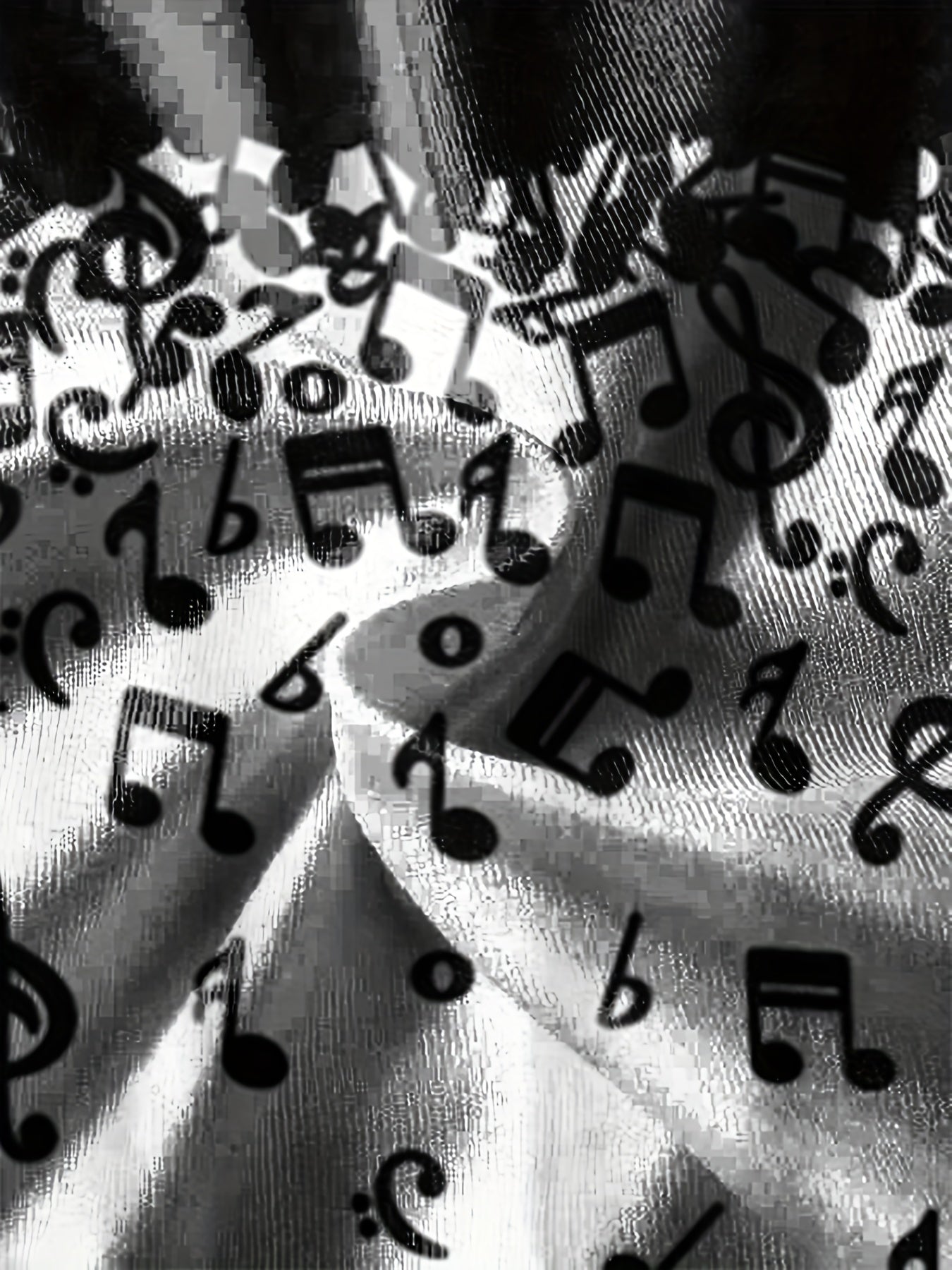 Teens 3D Musical Notes Sweatshirt Casual Pullover Street Wear