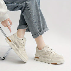 Women's Lace Up Platform Sneakers Low Top Casual Shoes