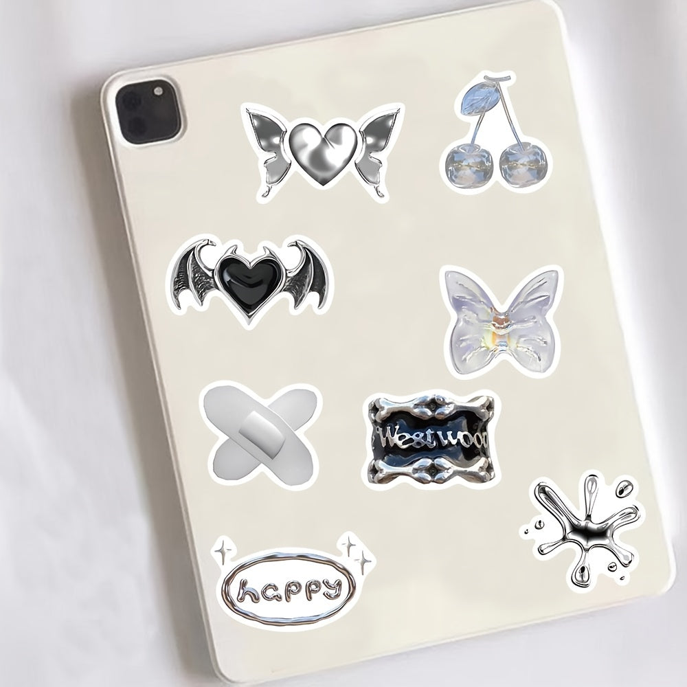 66pcs Sparkling Stickers for Phone Laptop Car Bike