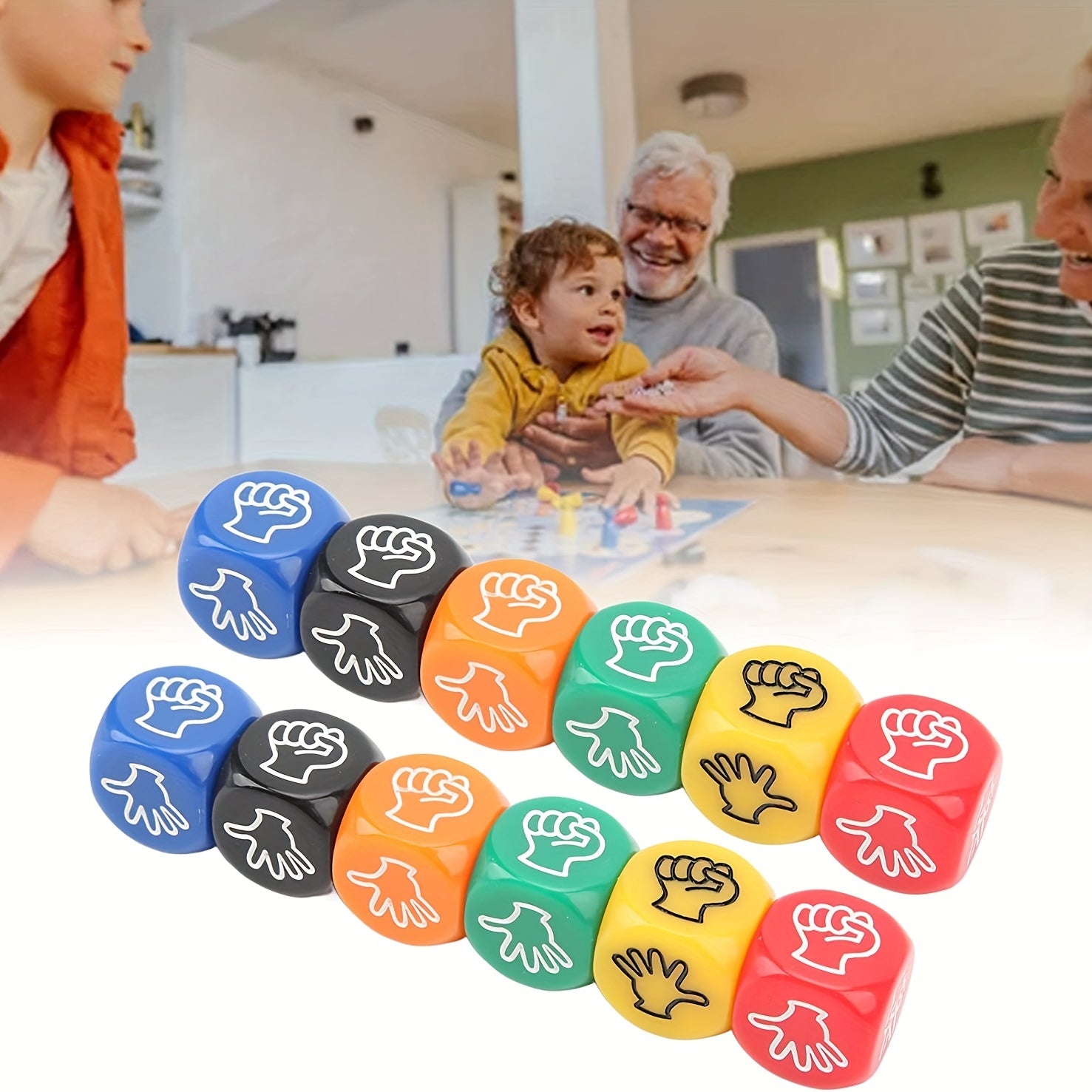 2Pcs Finger Guessing Dice Game Set for Adults & Kids