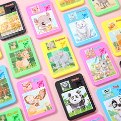 12pcs Plastic Animal Sliding Puzzle Huaron Road Toy Puzzle Party Prize
