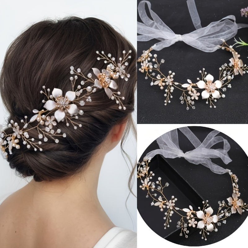 Crystal Flower Hair Accessories For Women
