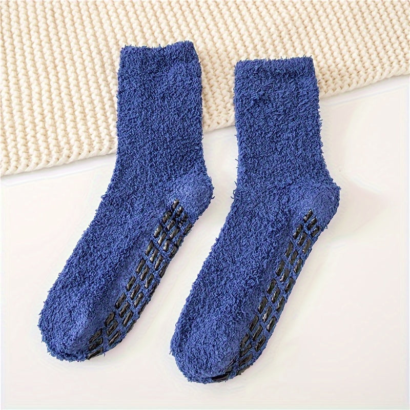 Men's Non-slip Warm Plush Sleep Socks