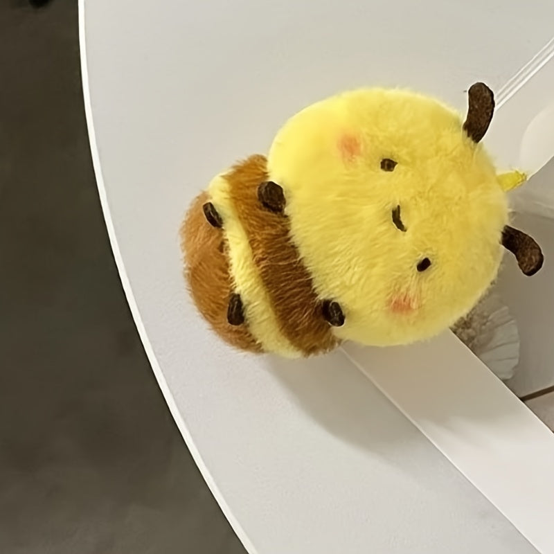 3pcs Cartoon Bee Plush Toys Soft Stuffed Animals with Floral Accents