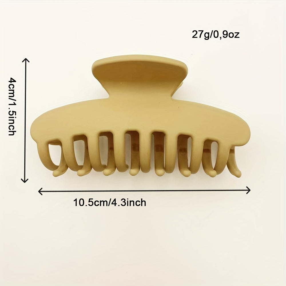 4pcs Matte Solid Hair Claw Shark Claw Ponytail Holder Hair Accessories