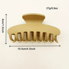 4pcs Matte Solid Hair Claw Shark Claw Ponytail Holder Hair Accessories