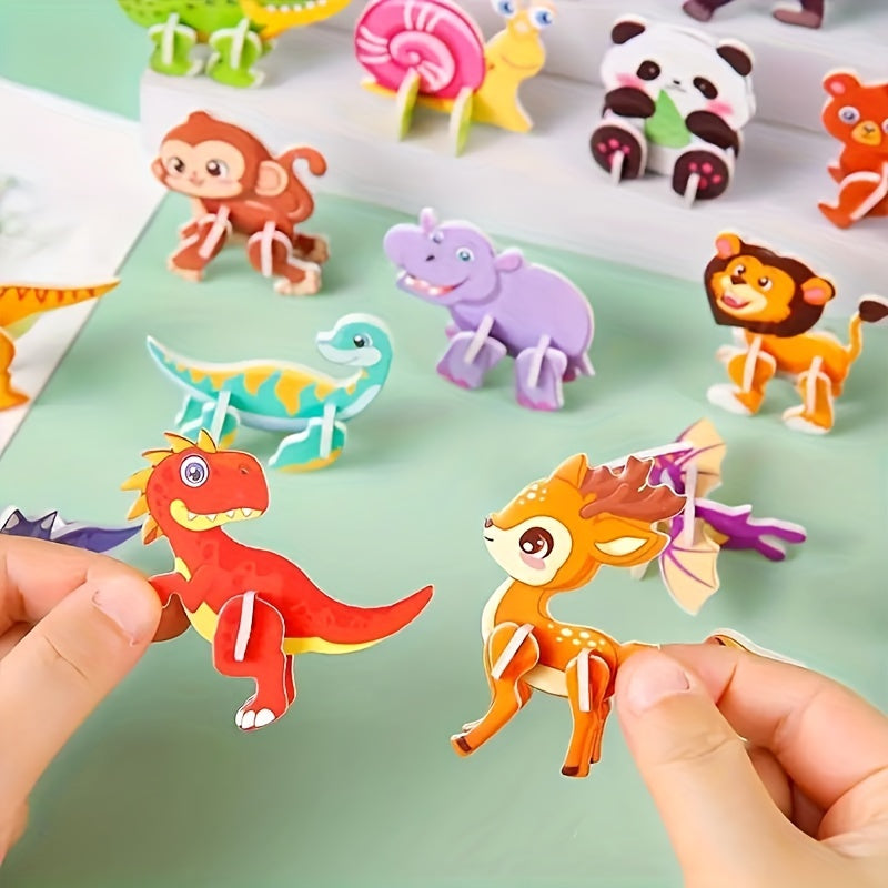 30pcs 3D Paper Puzzle Animals for Halloween Christmas Birthdays & Parties Festi