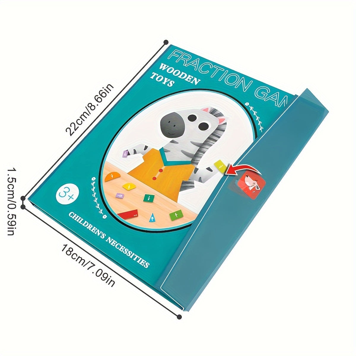 Wooden Magnetic Fraction Learning Math Toy