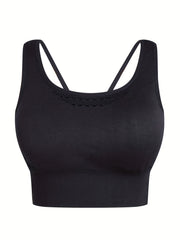  Seamless High Elastic Sports Bra with Removable Pads
