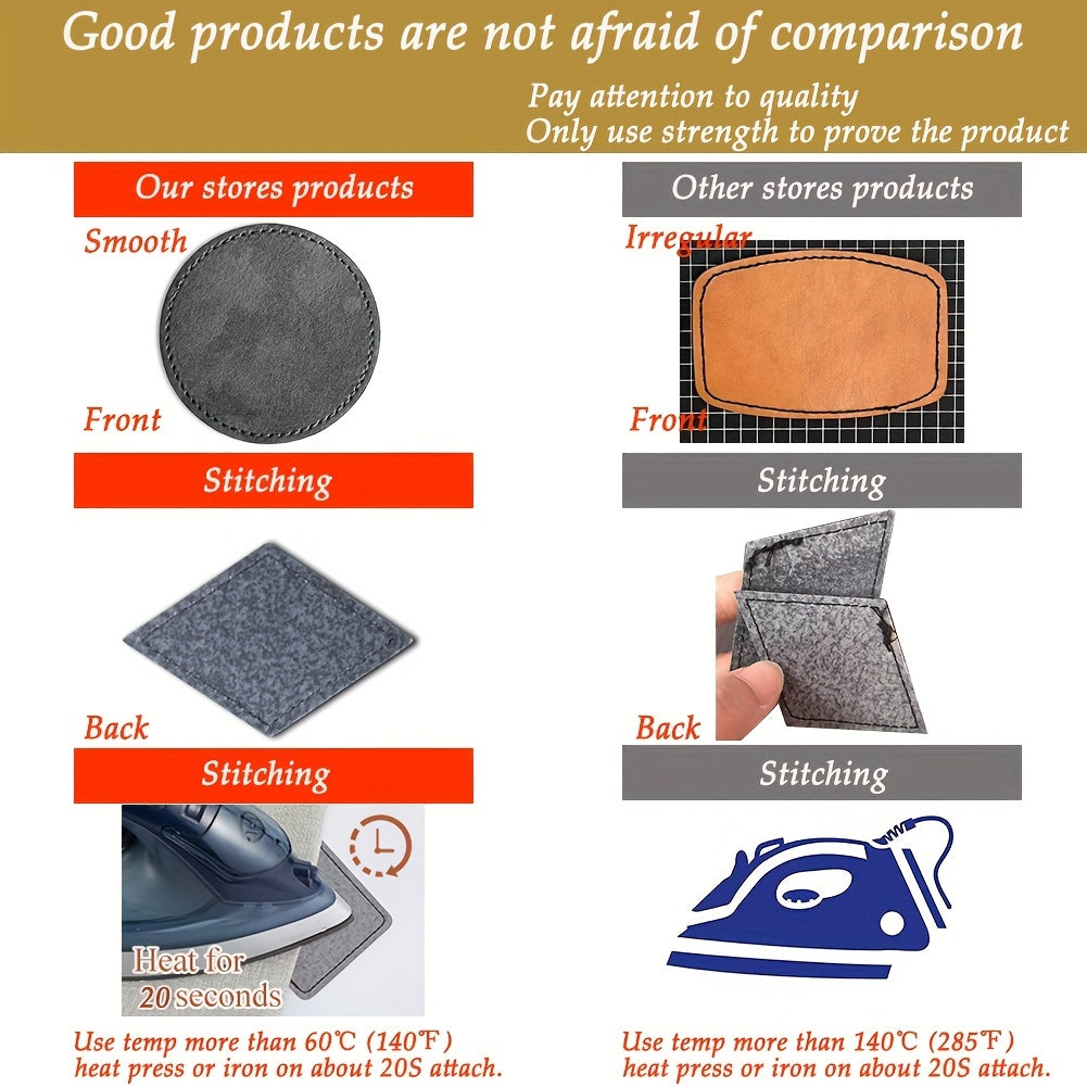 30pcs Blank Leather Patches Adhesive Trucker Hat Repair Patch DIY
