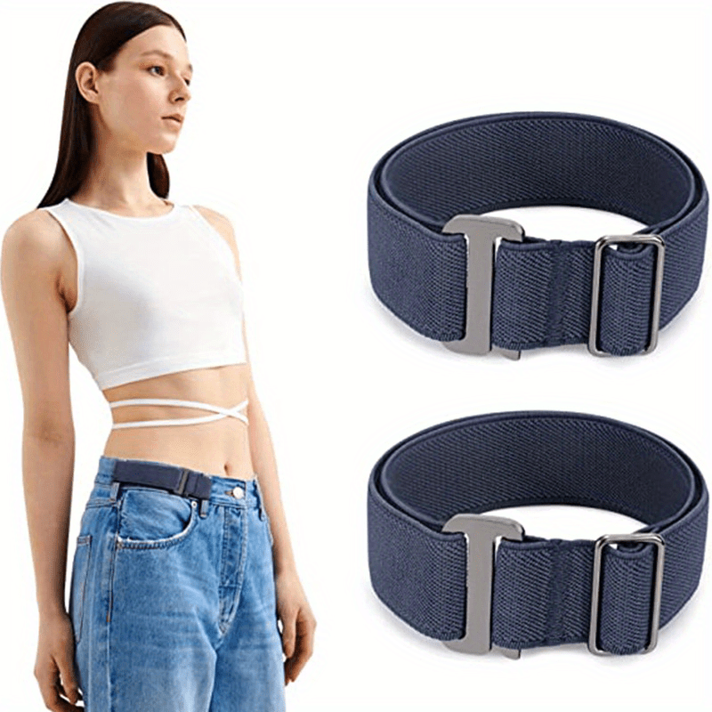 No Buckle Stretch Belt For Women & Men - Set of 2