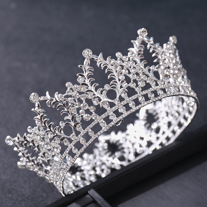 Vintage Crystal Rhinestone Bridal Wedding Crown Bling Tiara