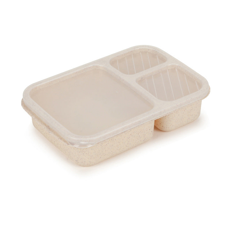 Fresh Keeping Bento Box 3 Grid Lunch Container for Outdoor Camping