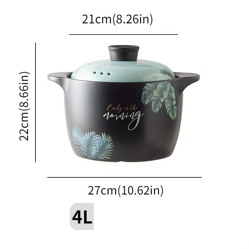 High Temp Resistant Ceramic Stew Pot Large Casserole Soup Pot