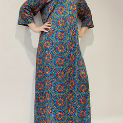  Casual Lounge Dress Women's Plus Allover Print Long Sleeve