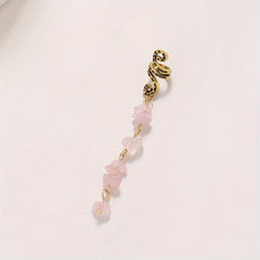 Braided Hair Ring Natural Stone Pendant Hair Ring Dreadlock Braid