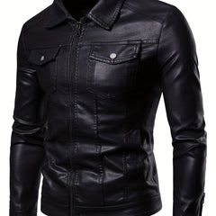 Men's Retro Lapel Cycling Jacket Wind & Rain Protection