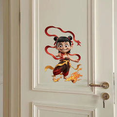 16pcs Nezha Waterproof Crystal Stickers UV DTF Mixed Colors Self Adhesive
