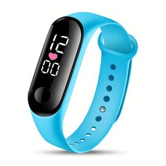 Heart Outdoor Sports Waterproof Watch with LED Screen & Light