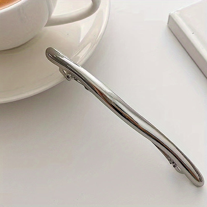 Silvery Alloy Hair Clip Duck Billed Style Hair Accessories Women