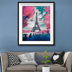 DIY 5D Diamond Painting Kit Iron Tower Home Wall Decor Gift