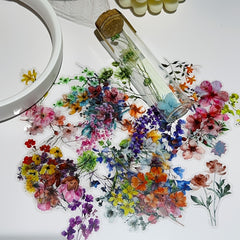 50pcs Waterproof Ink Flower Stickers Transparent PET Reusable Decals
