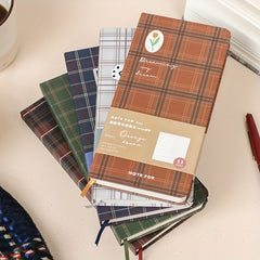 Slim Hardcover Notebook Grid British Plaid Student Planner
