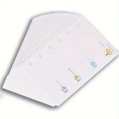 80pcs A6 Daily Planner Refills 6 Holes Colour Journal Inserts Cardstock